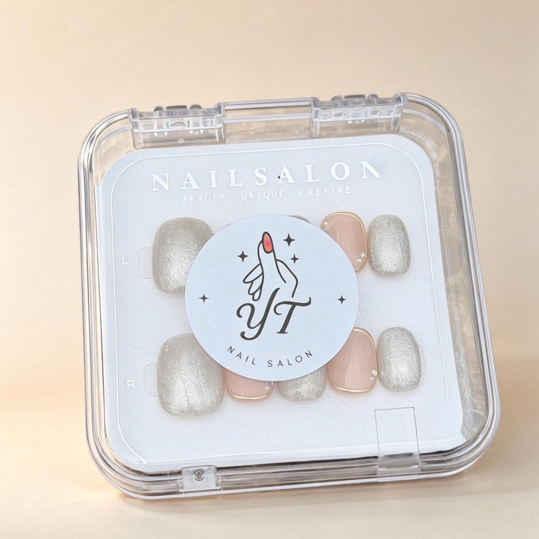 Handmade Short Press On Nails: Luxury Reusable Bridal, Party, Holiday, Daily False Nails