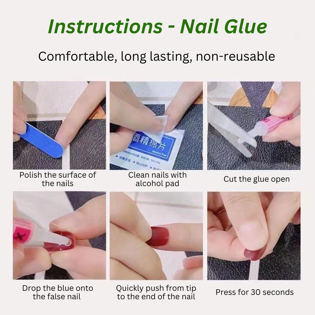 Short Gothic Press On Nails – Handmade Ghost Face False Nails, Horror Fake Nail Set with Glue